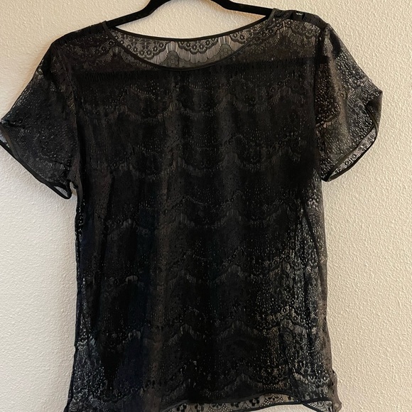 American Apparel El Salvador Black Lace Top - Picture 2 of 8